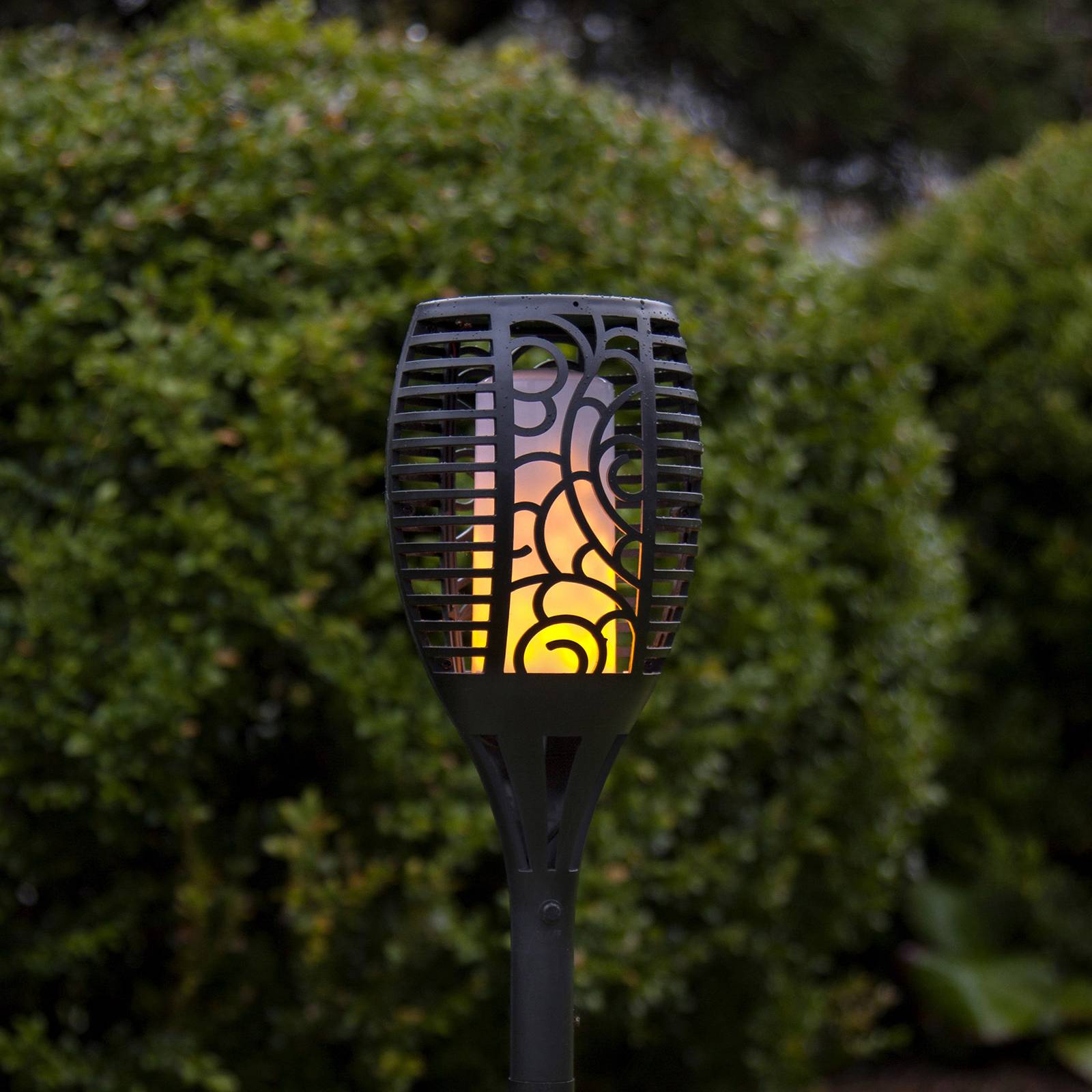 Levně Solární lampa LED Flame, tři možnosti použití, 54 cm