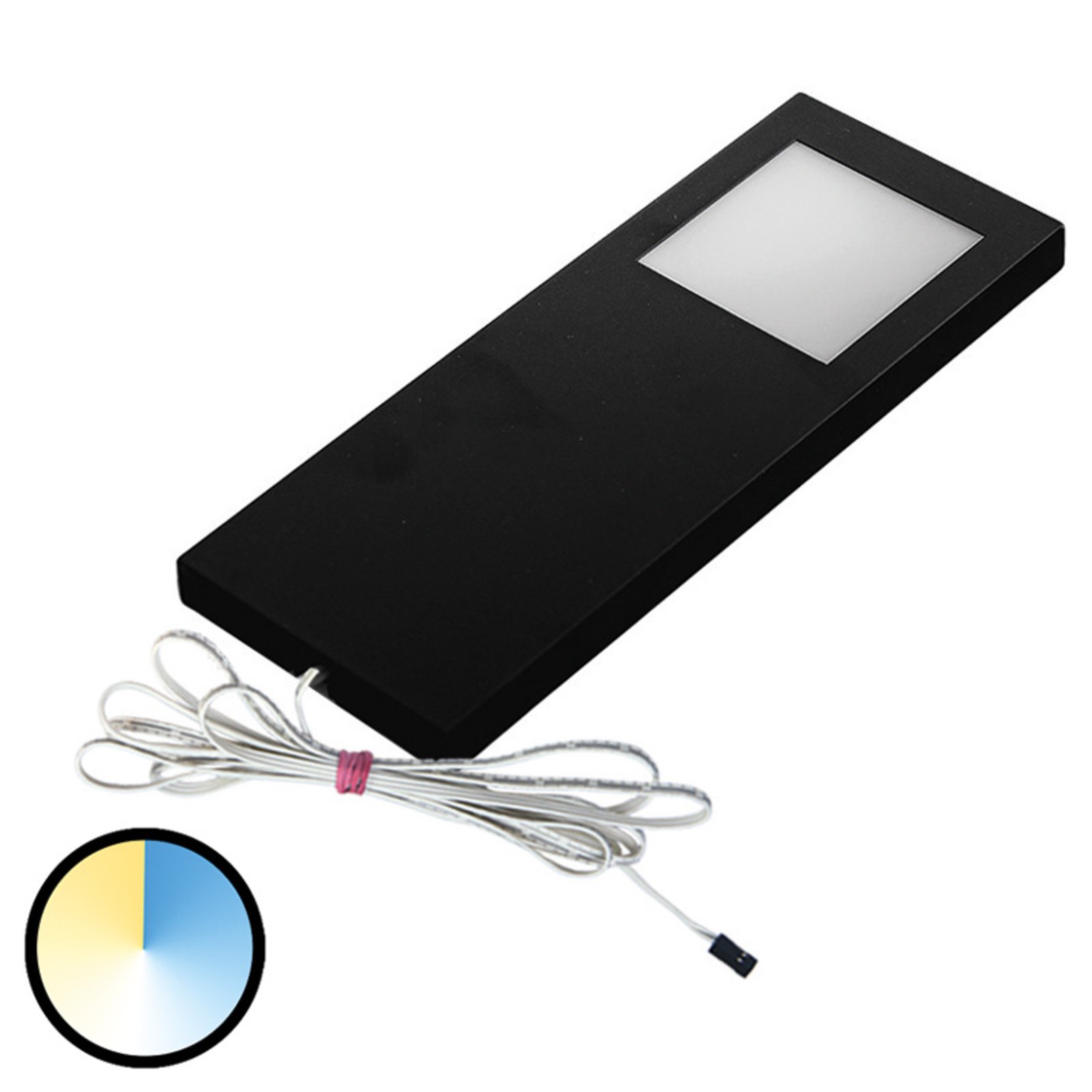 Kaapinalusvalo Dynamic LED Slim-Pad F 1 x, musta