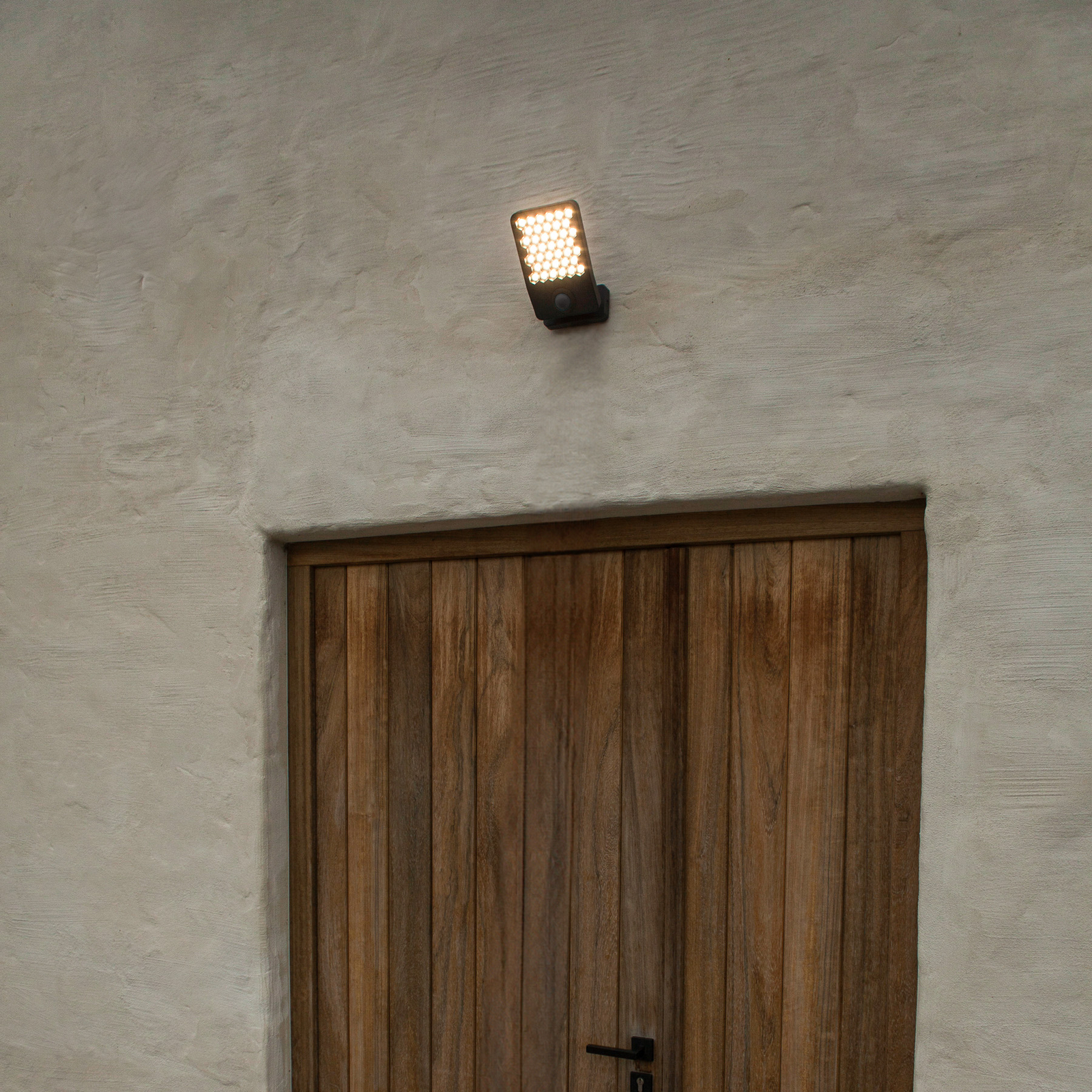 LED-Sensor-Außenwandlampe ATLANTIS, dunkelgrau, 22 cm, IP54