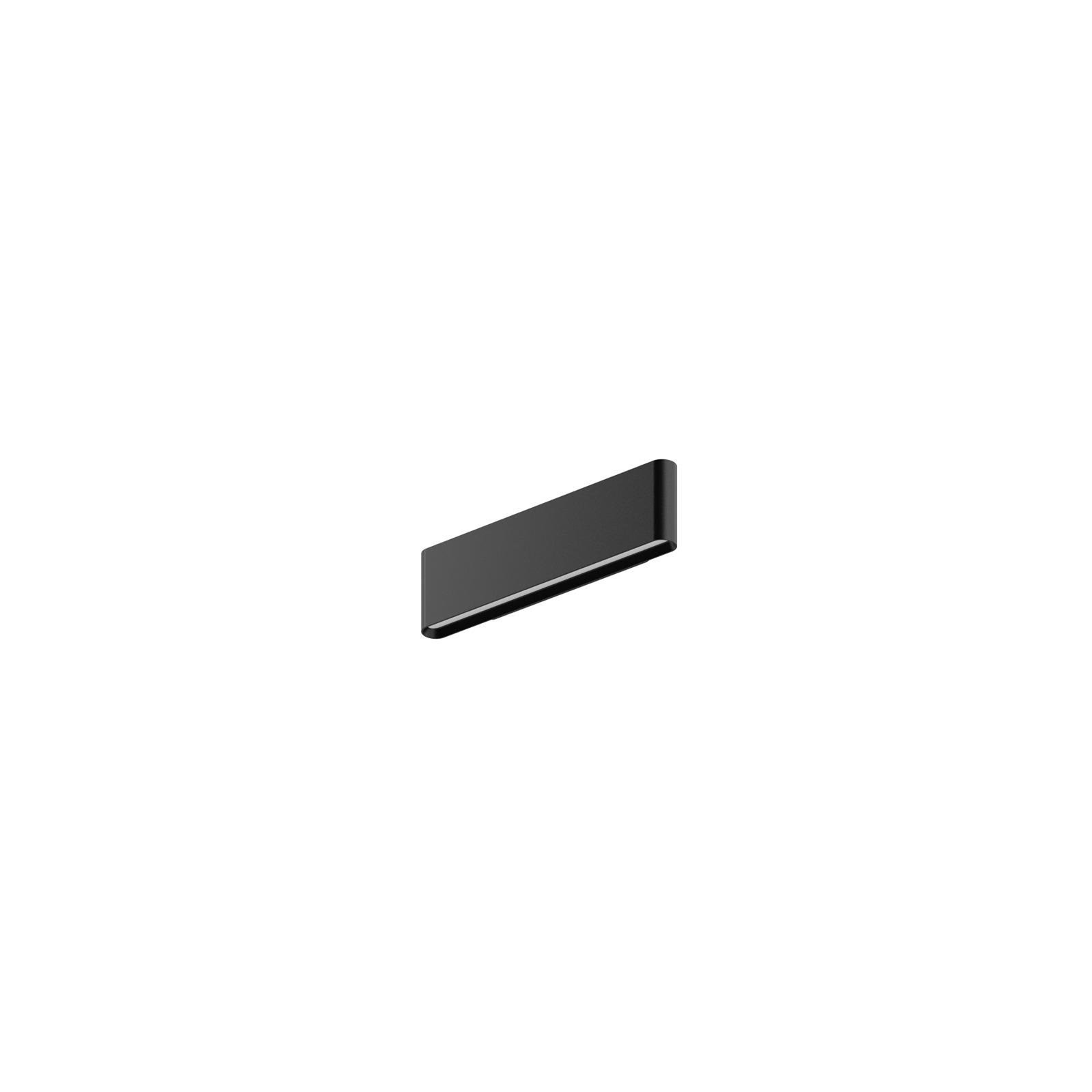 Aplique de pared LED Satori, ancho 30,5 cm, negro, 2700 K, aluminio