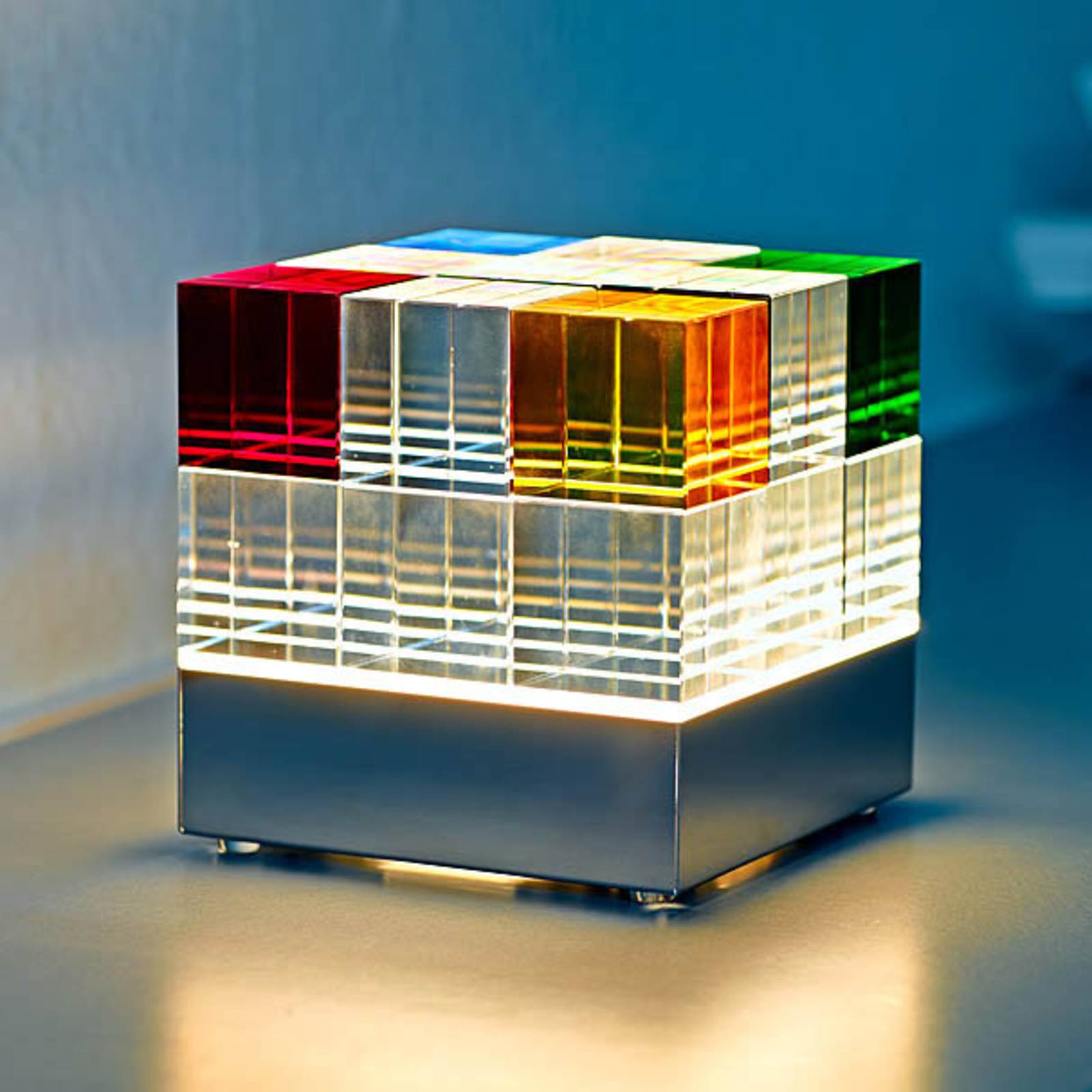 TECNOLUMEN Cubelight Move bordslampa färgglad