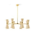 Megafono Pendellampe, elfenbeinfarben, Ø 100 cm - Stilnovo