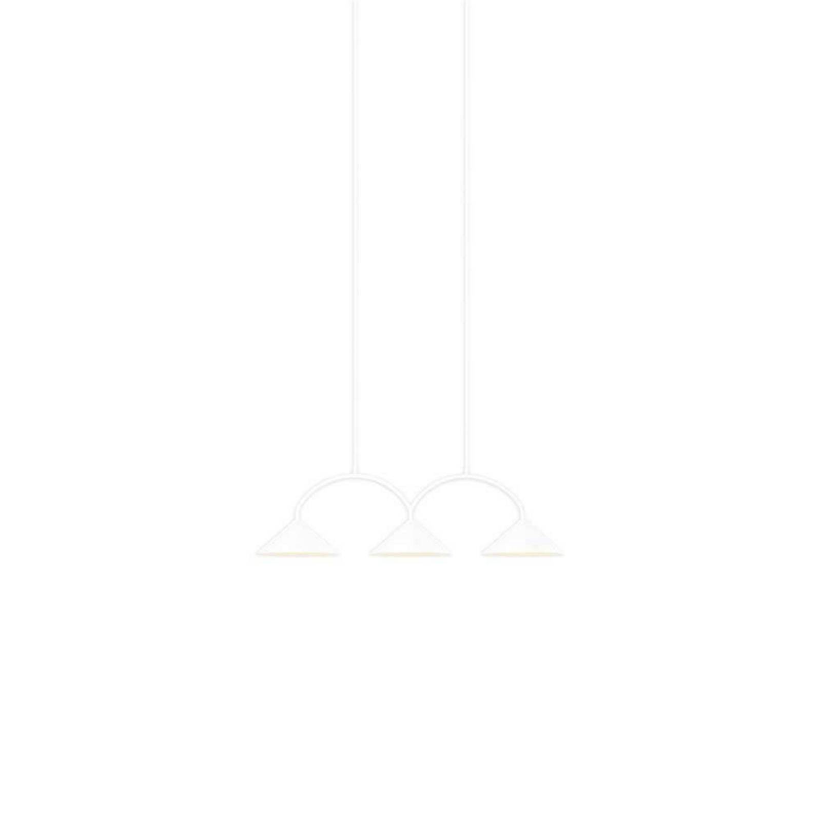 Globen Lighting Hängelampe CURVE 3, weiß, 3-flg., 95 cm günstig online kaufen