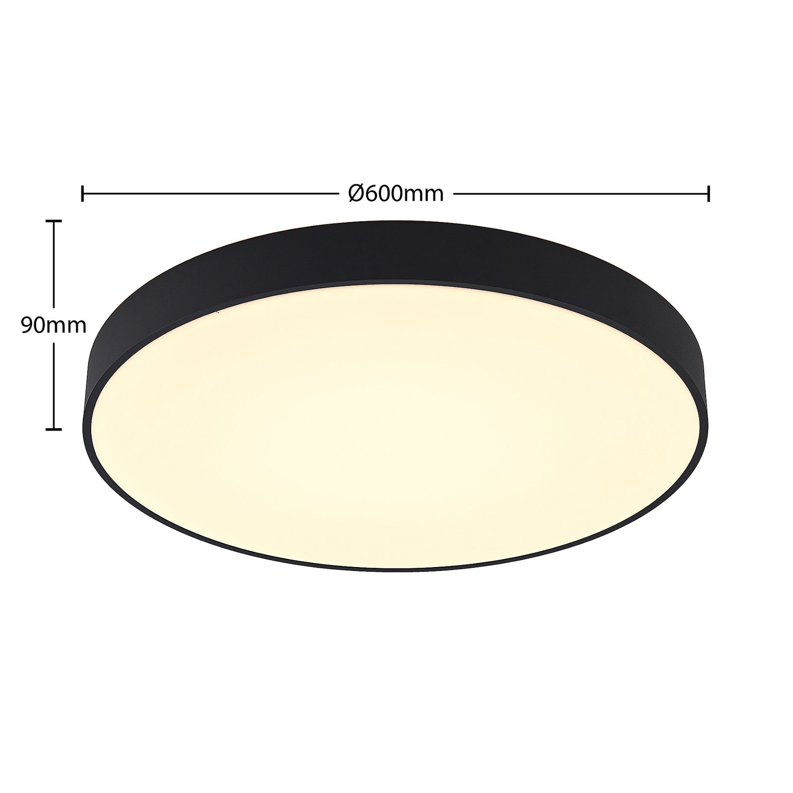 Arcchio Vanida LED-Deckenlampe, schwarz, 60 cm