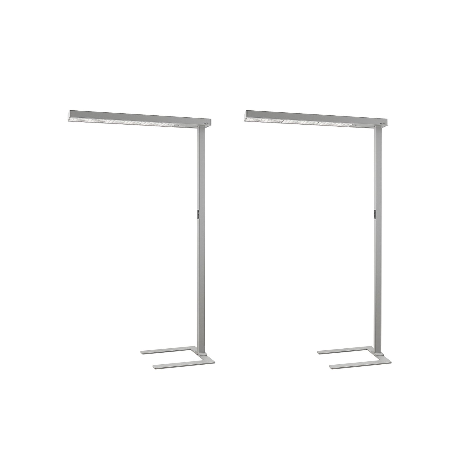 Arcchio Lampadaire de bureau LED Susi, argent, capteur, lot de 2