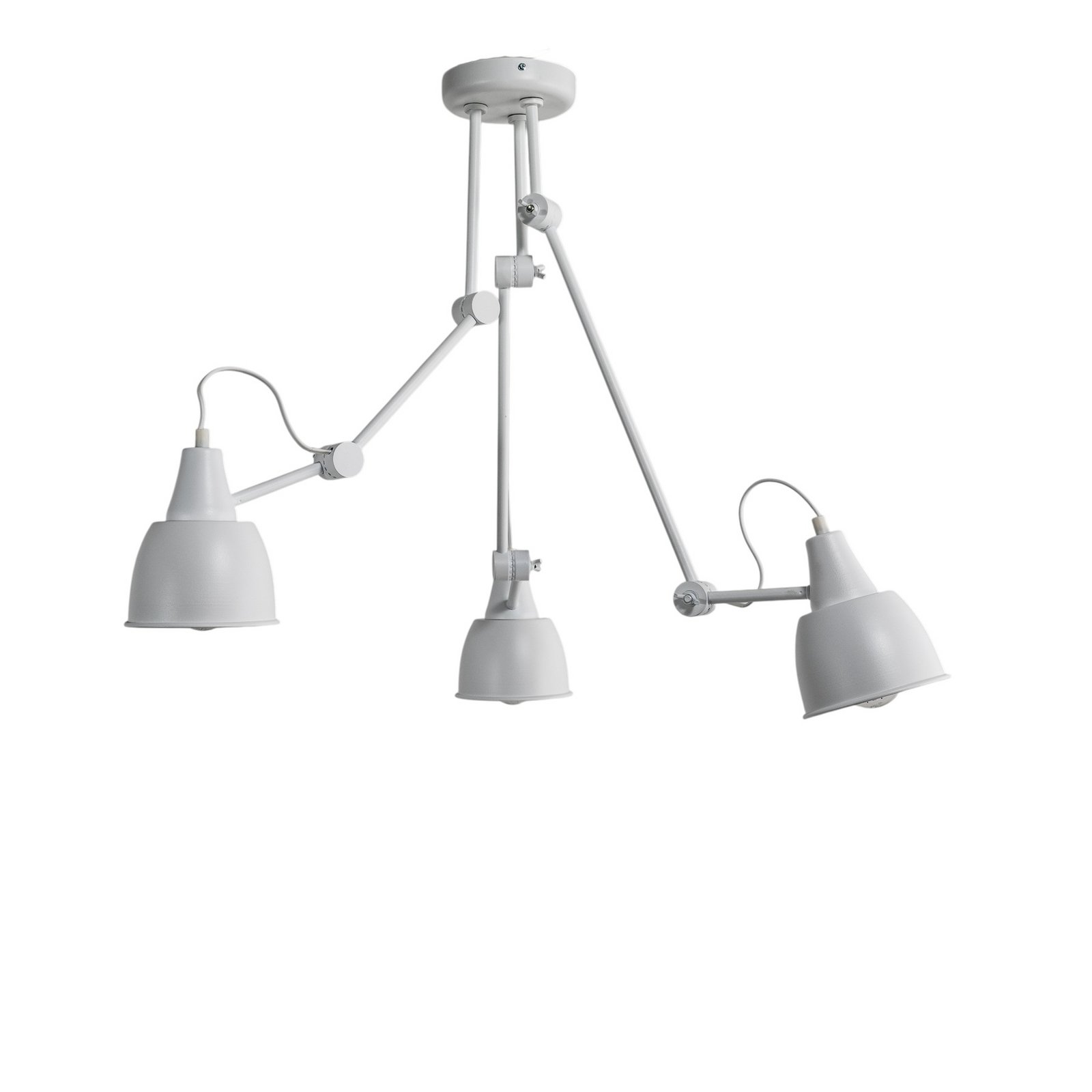 Ceiling light 814, adjustable, 3-bulb, white