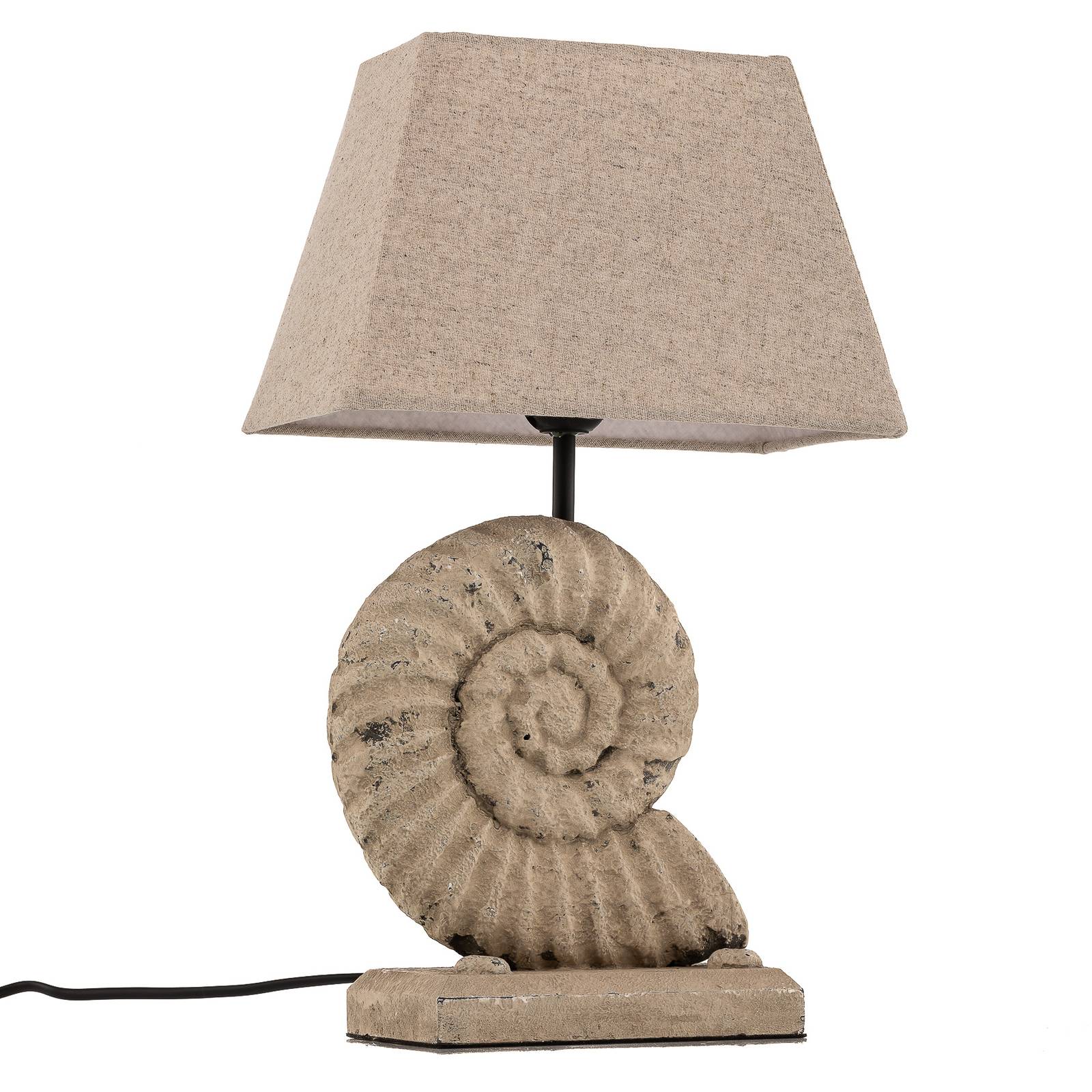 Lampa stołowa Conchiglia z dekorowaną podstawą