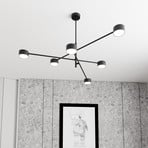 Pendellampe Natsu, Länge 84 cm, Metall, 6-flg.