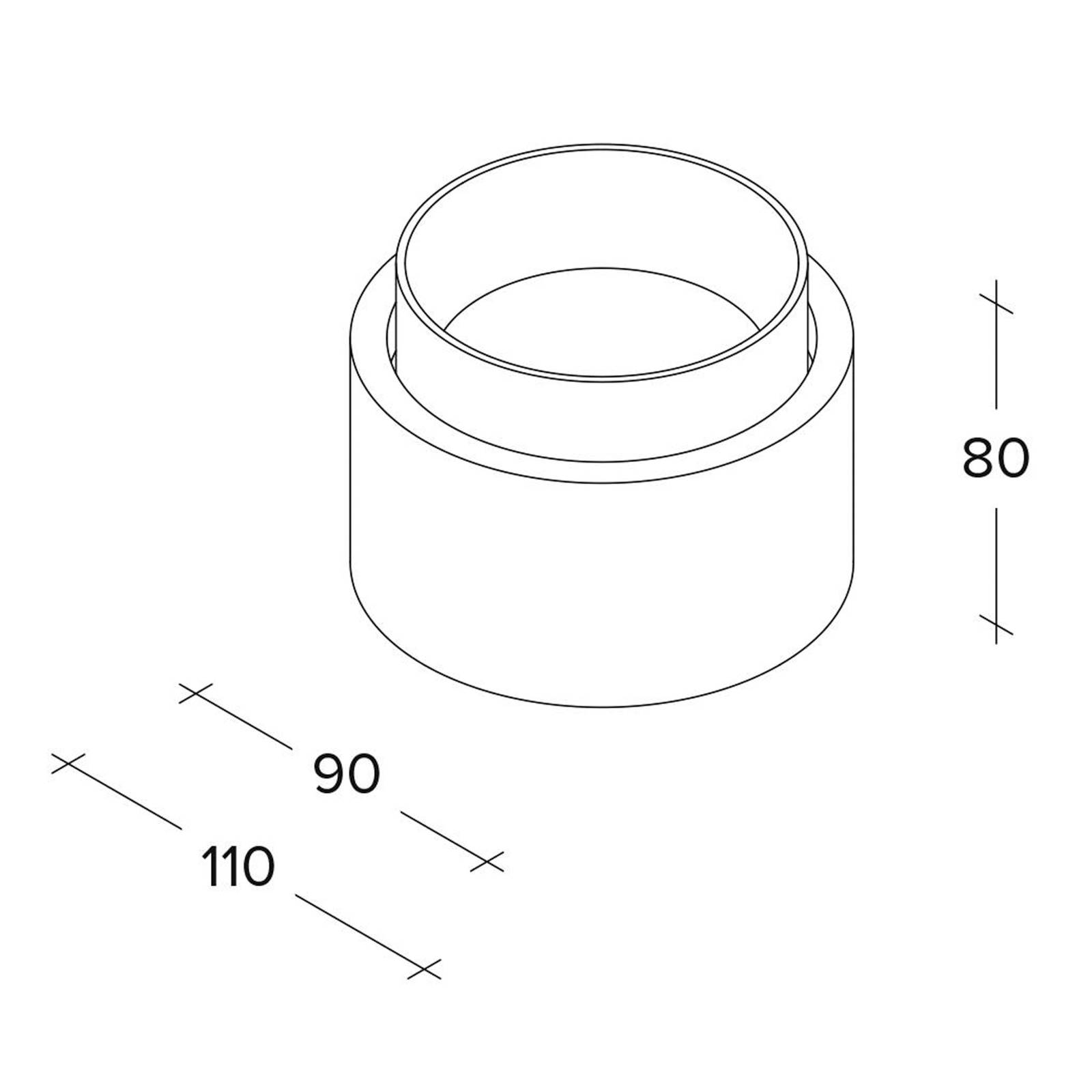 TECNICO by Sforzin Syme taklampa vit/svart rund Ø 11 cm gips GX53