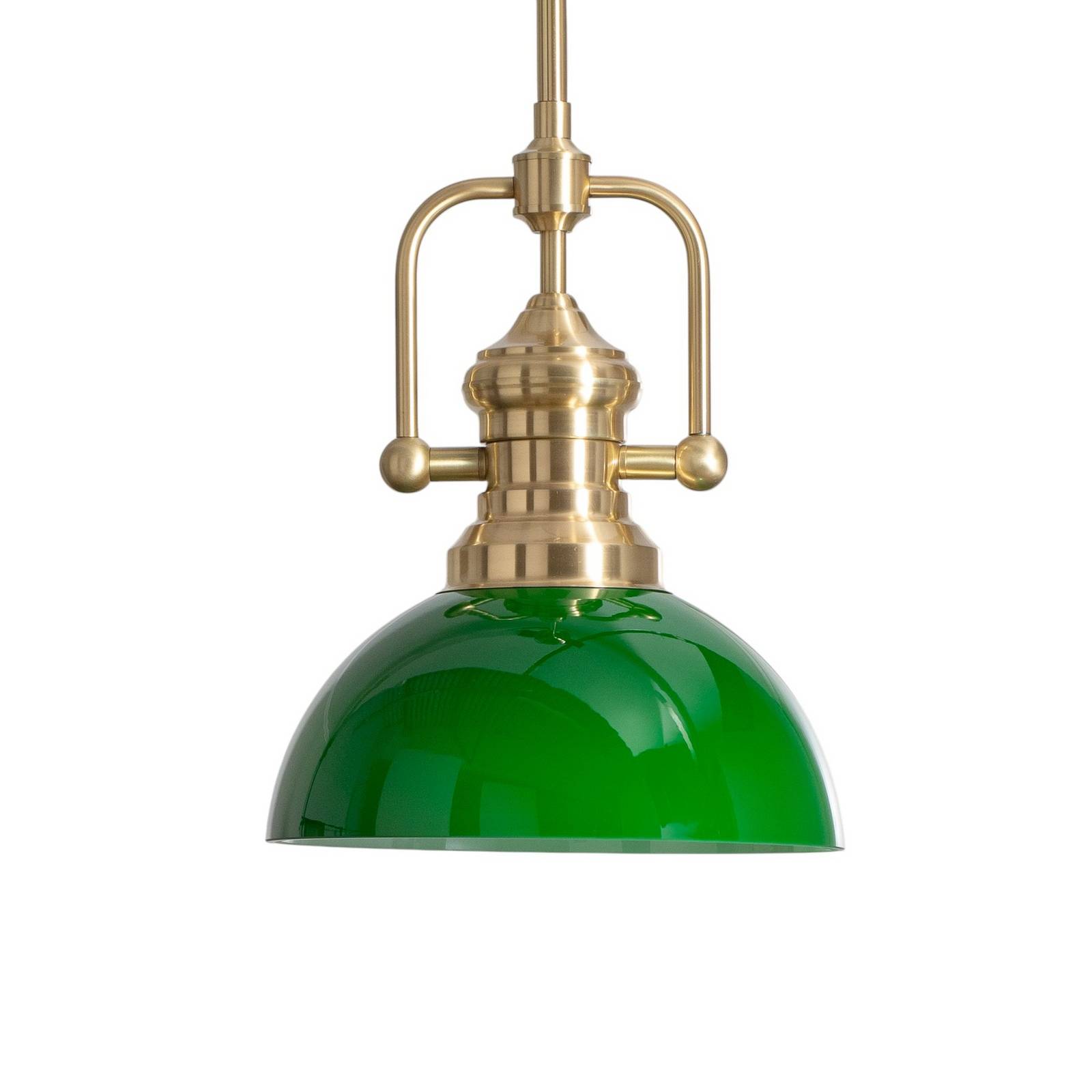 Lampa wisząca Platino, złoty/zielony, szkło, 1-punktowa, E27