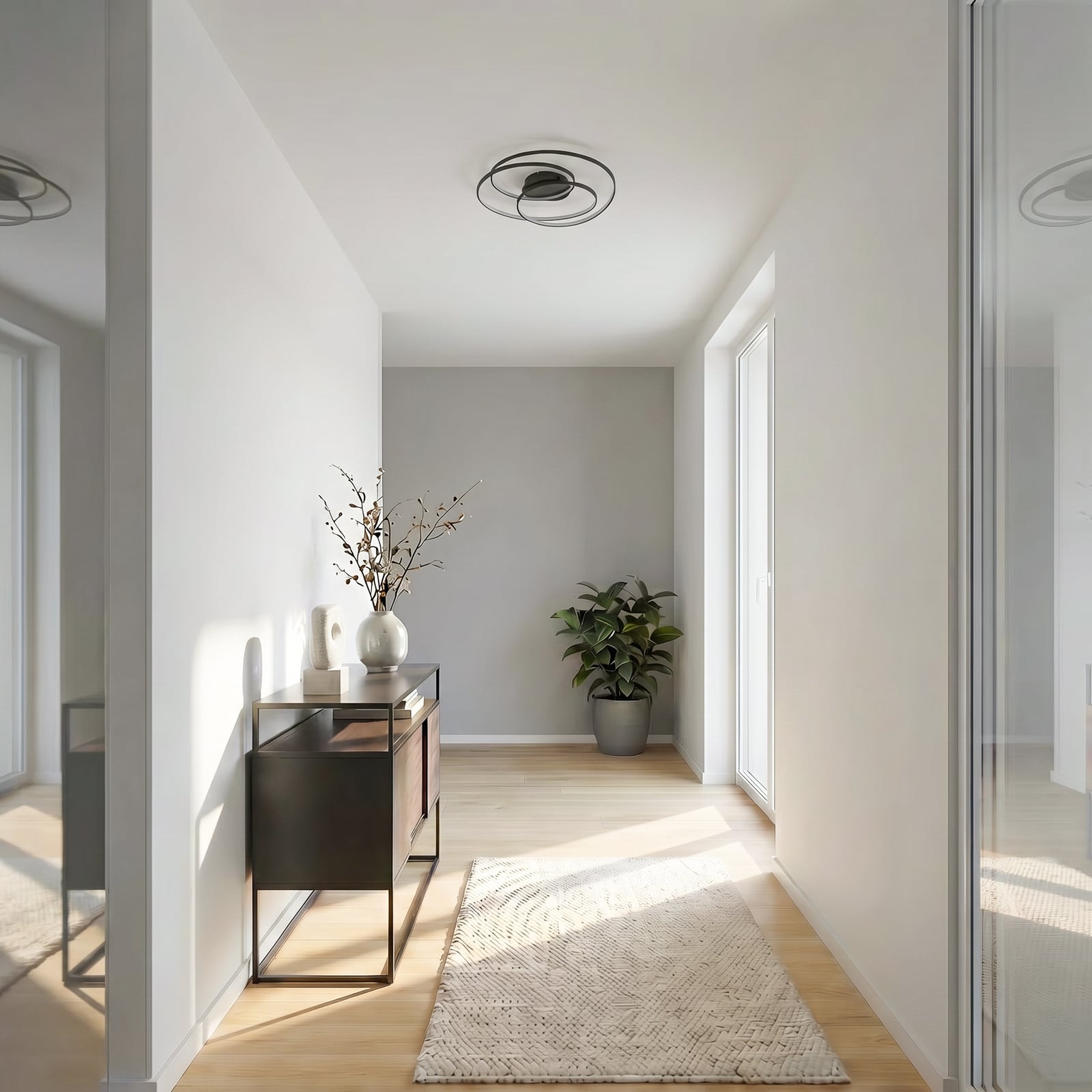 Kateryna LED Ceiling Lamp Ø60 Black - Lindby