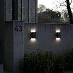 LED lauko sieninis šviestuvas Sulankstomas, 15 x 21 cm, juodas