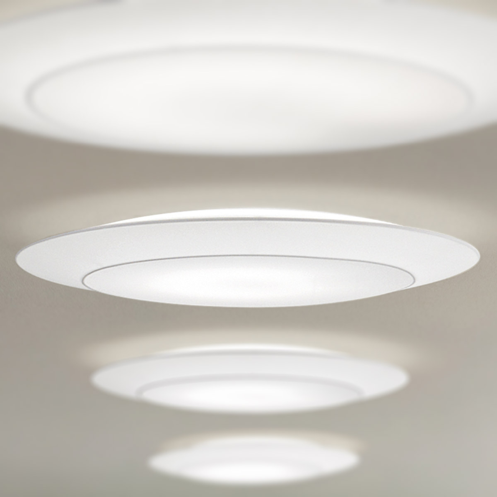 Modo Luce Ring Tonda LED-Deckenlampe, TRIAC, weiß