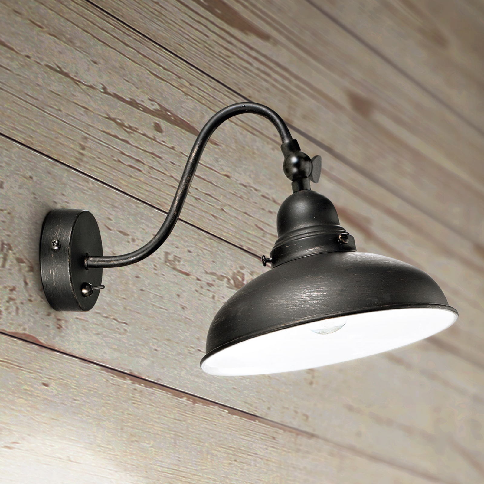 Perenz Naara wall light in an antique design, for Living / Dining Room, metal, E14, 40 W, energy efficiency: A++, H: 23 cm
