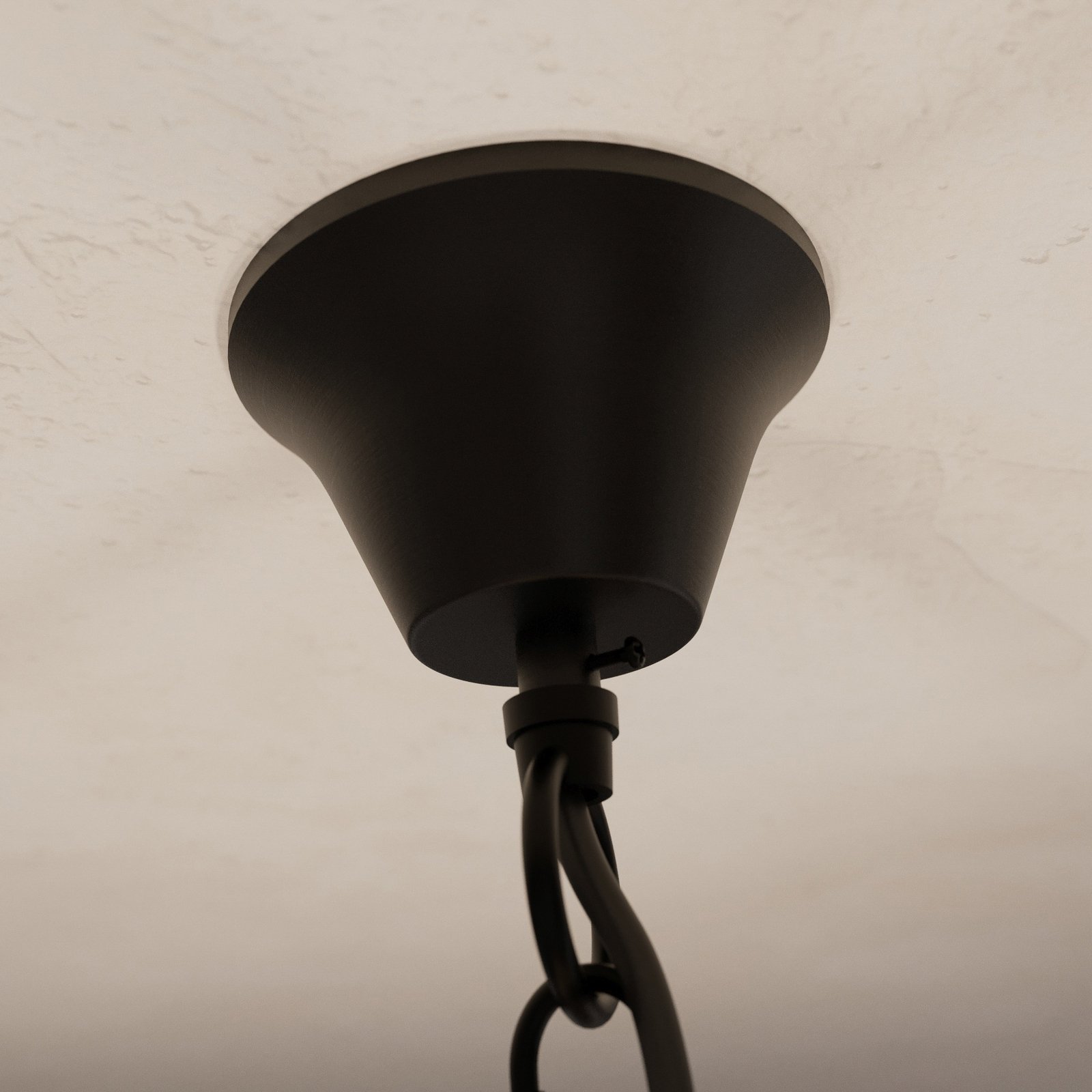 Lindby Kronleuchter Scaleria, Ø 81 cm, 8-flammig, braun, E14