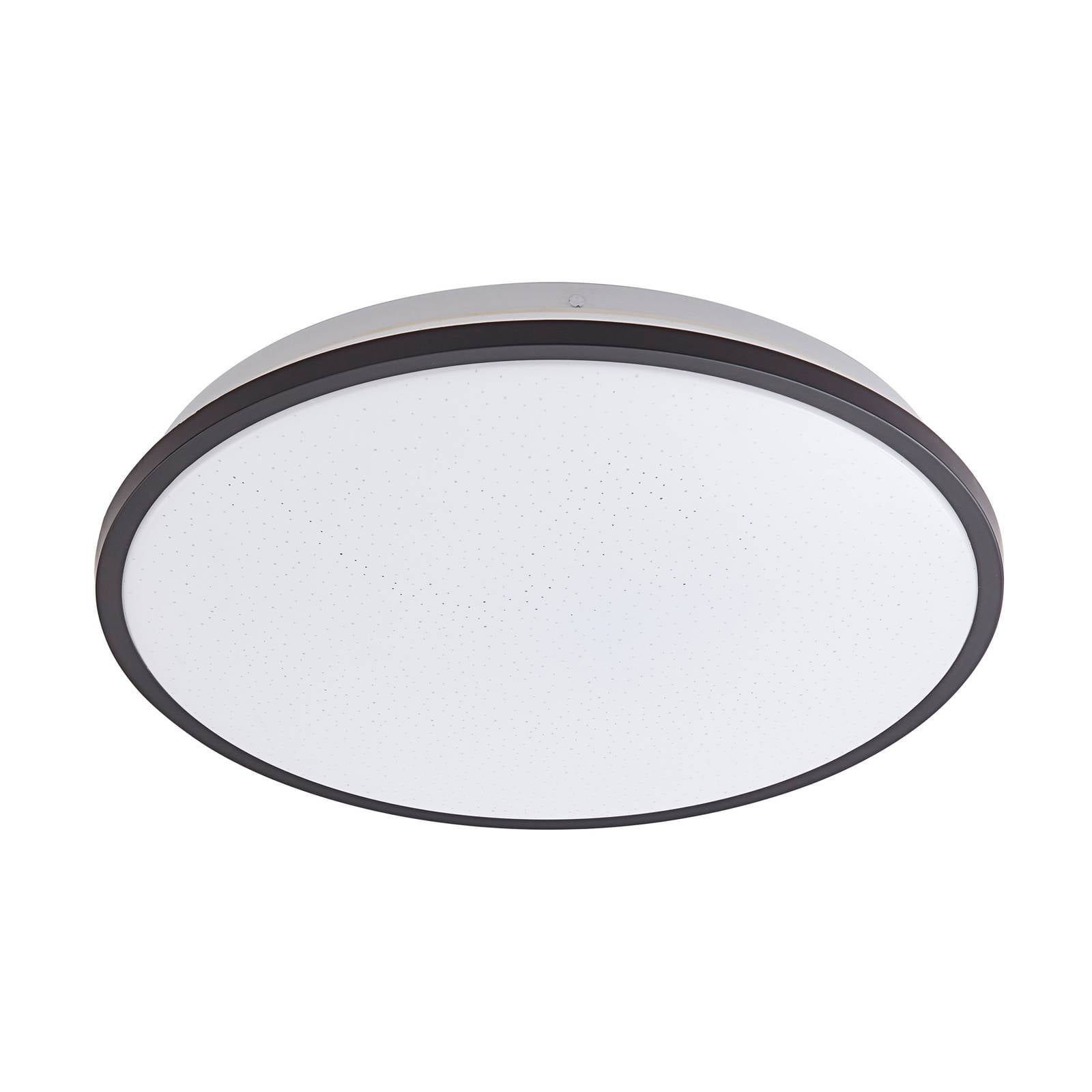 Lindby LED-Deckenleuchte Glane, Ø 38 cm, schwarz/weiß, IP44