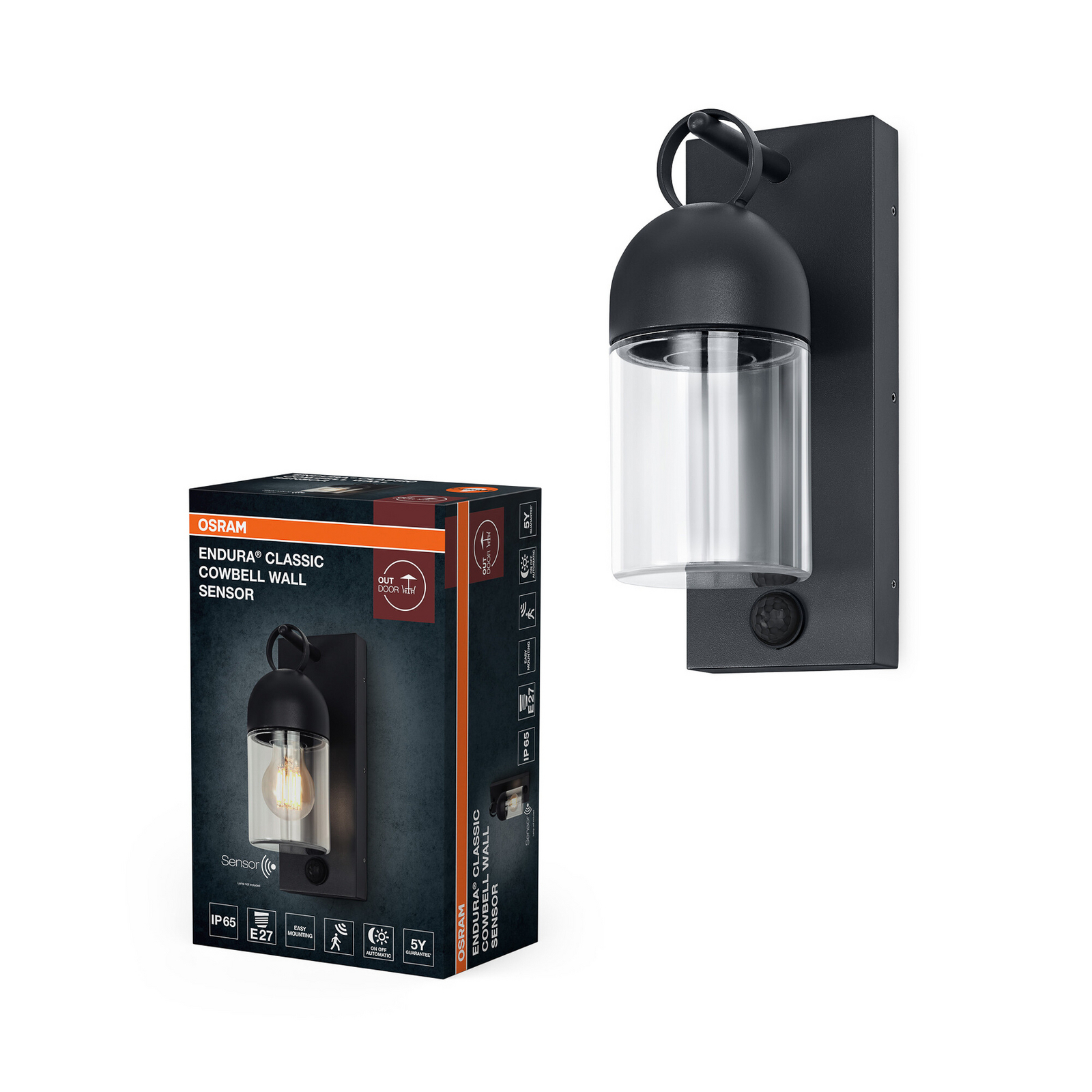 OSRAM Εξωτερικός φωτιστικός με αισθητήρα ENDURA CLASSIC COWBELL γκρι IP65 OSRAM Εξωτερικός φωτιστικός με αισθητήρα ENDURA CLASSIC COWBELL γκρι IP65