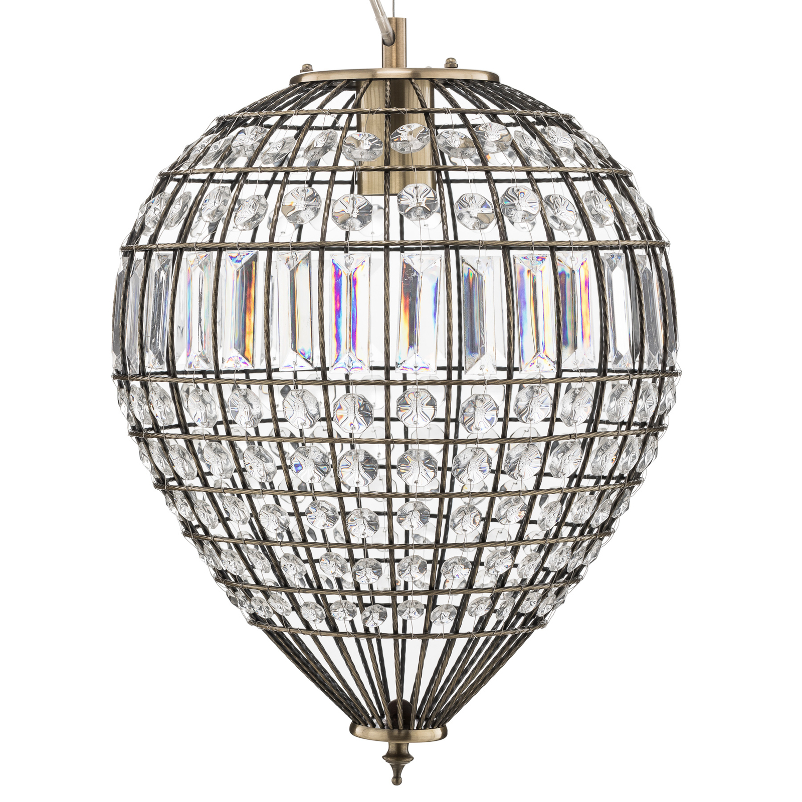By Rydéns Amadeus függő lámpa, antik, üveg dekor