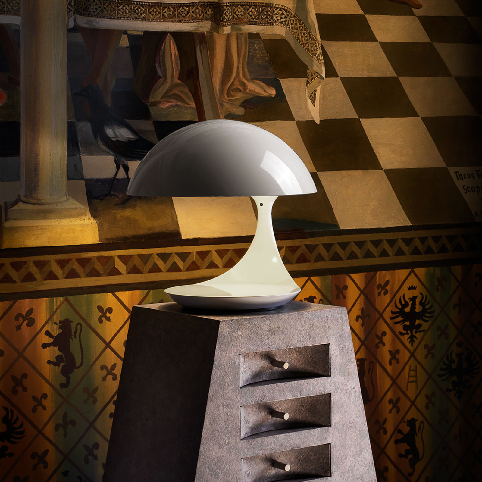 Lampa stołowa w stylu retro COBRA