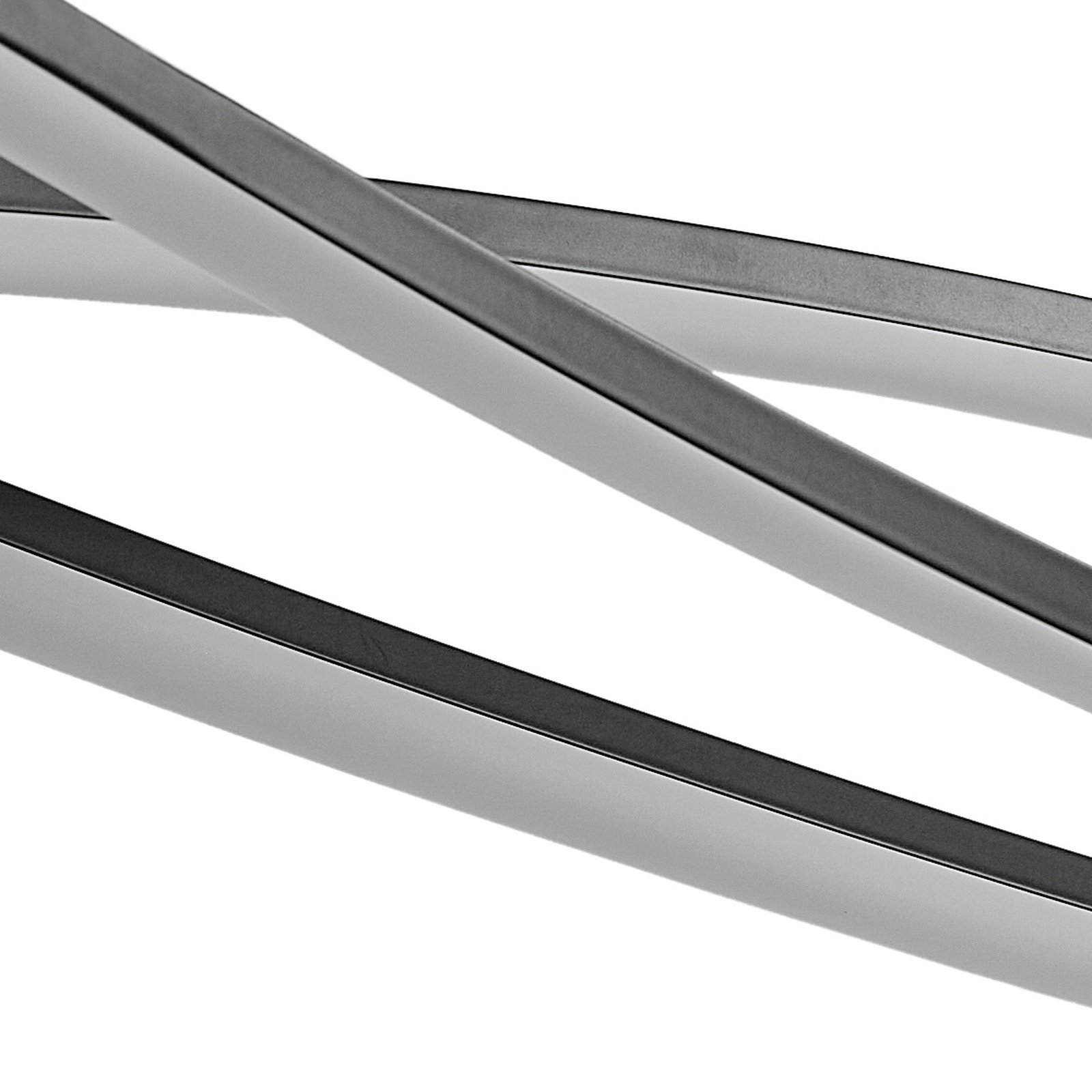 Suspension LED Lucande Sayori, 98 cm, noir, à intensité variable