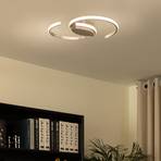 Lindby Chukira LED ceiling lamp 21W stepdim nickel