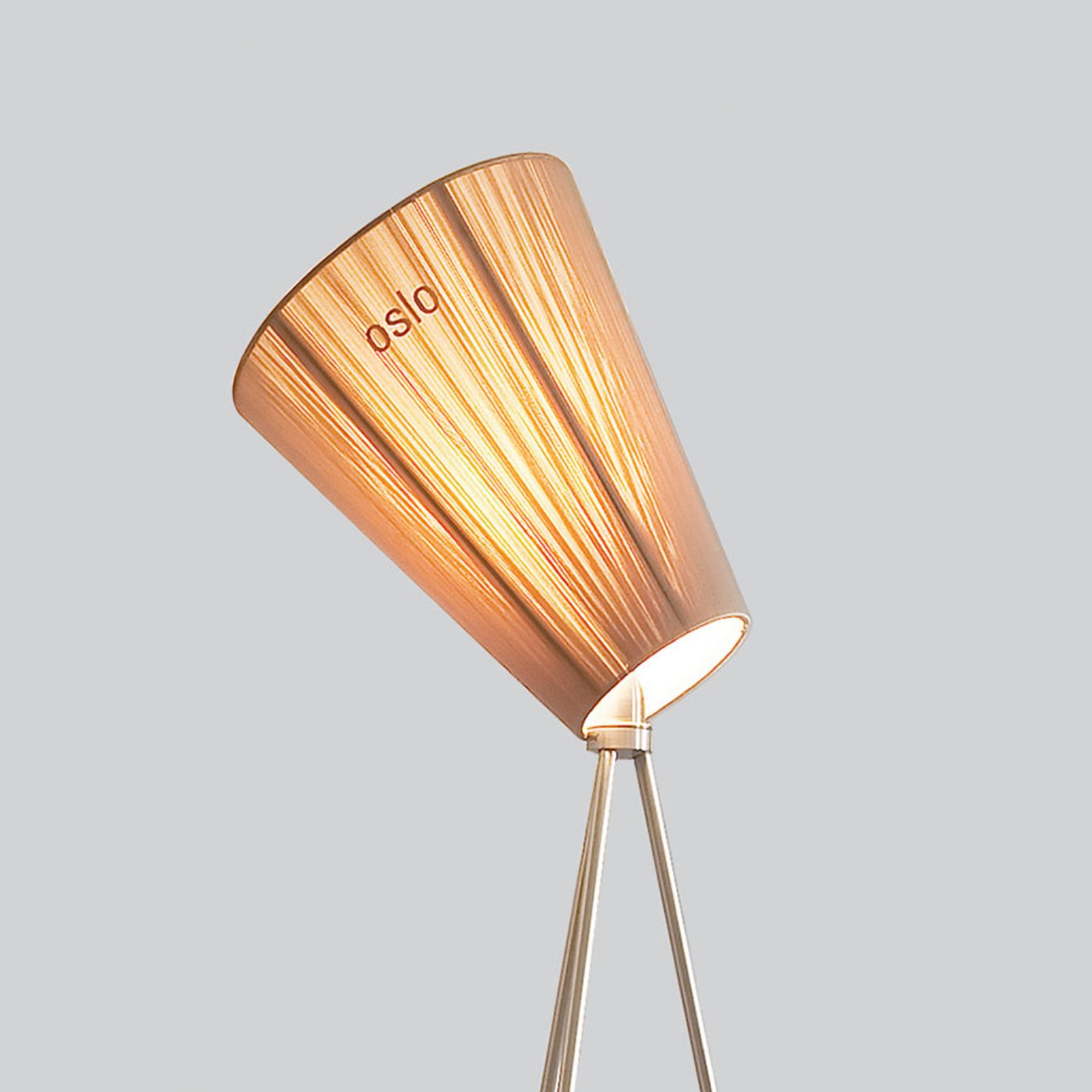 Oslo Wood VloerLamp Staal/Beige - Northern