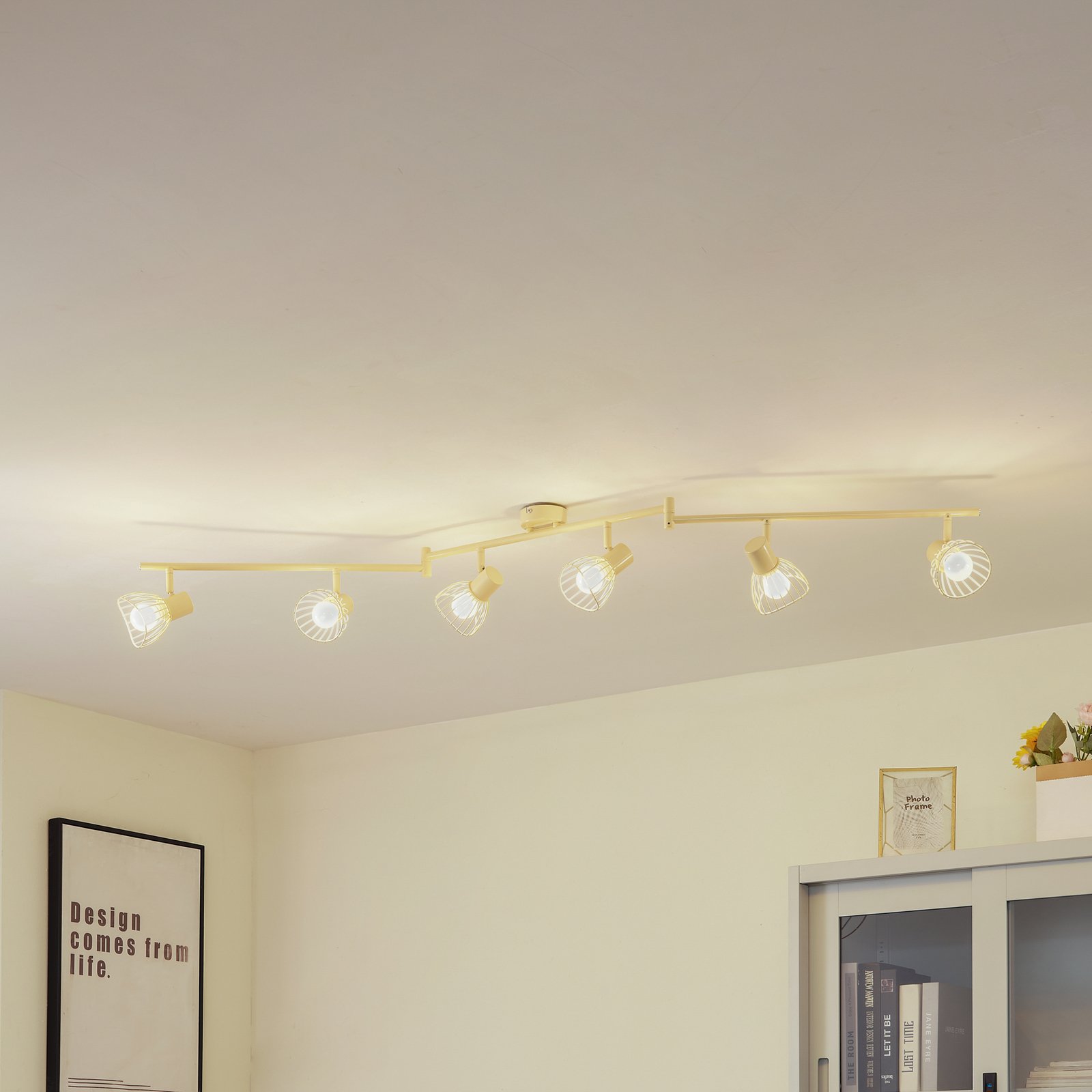 Piena 6 Stropna Lampa Bež - Lindby