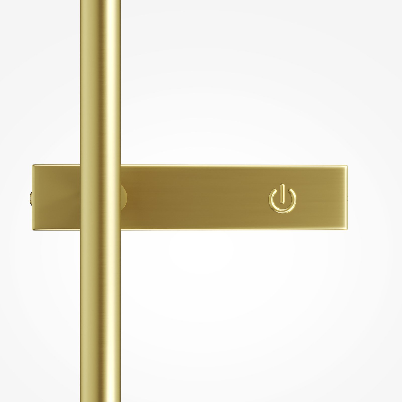 Maytoni LED wall light Touch, brass, height 48 cm, dimmable