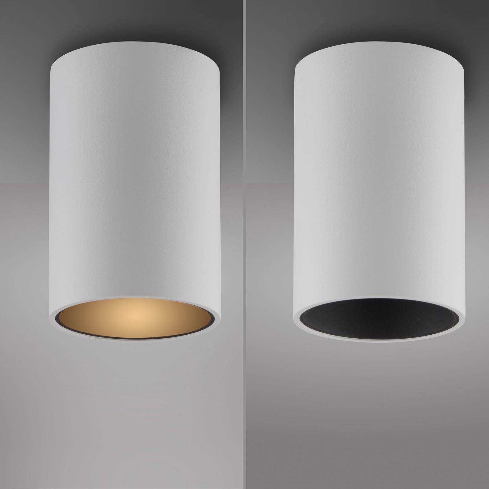 PURE lampa sufitowa LED do łazienki Point, biała, Ø 6 cm, metal, IP44