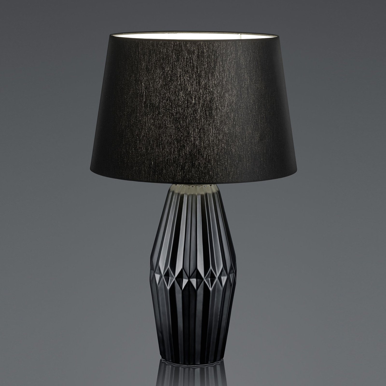 Kera table lamp, fabric lampshade, 58 cm