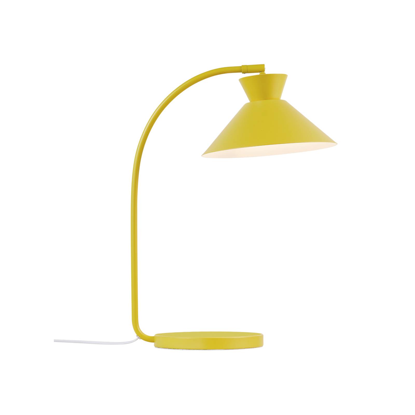 Dial asztali lámpa fémből, sárga