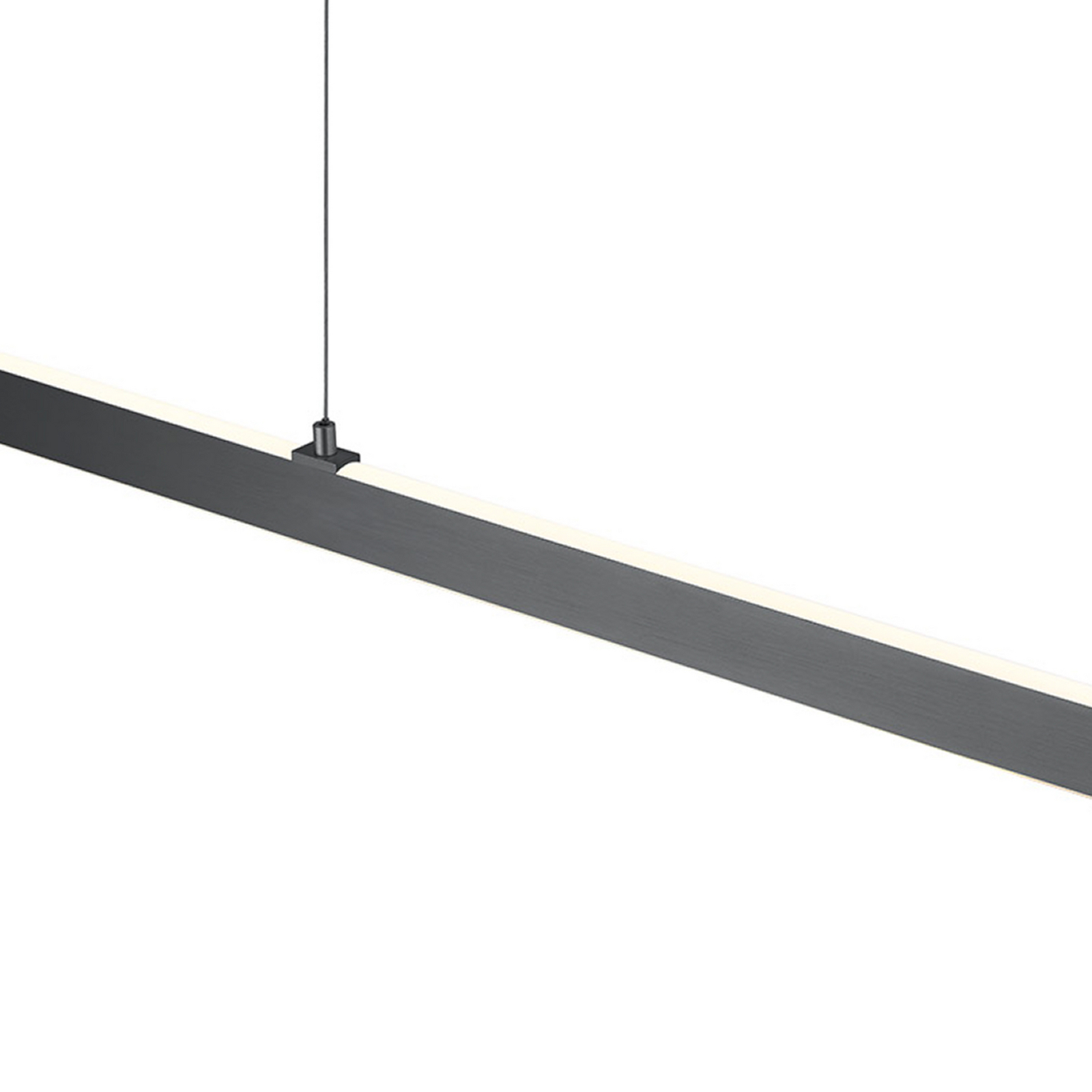 LED závesné svietidlo Karo, antracitová, dĺžka 130 cm, kov, CCT