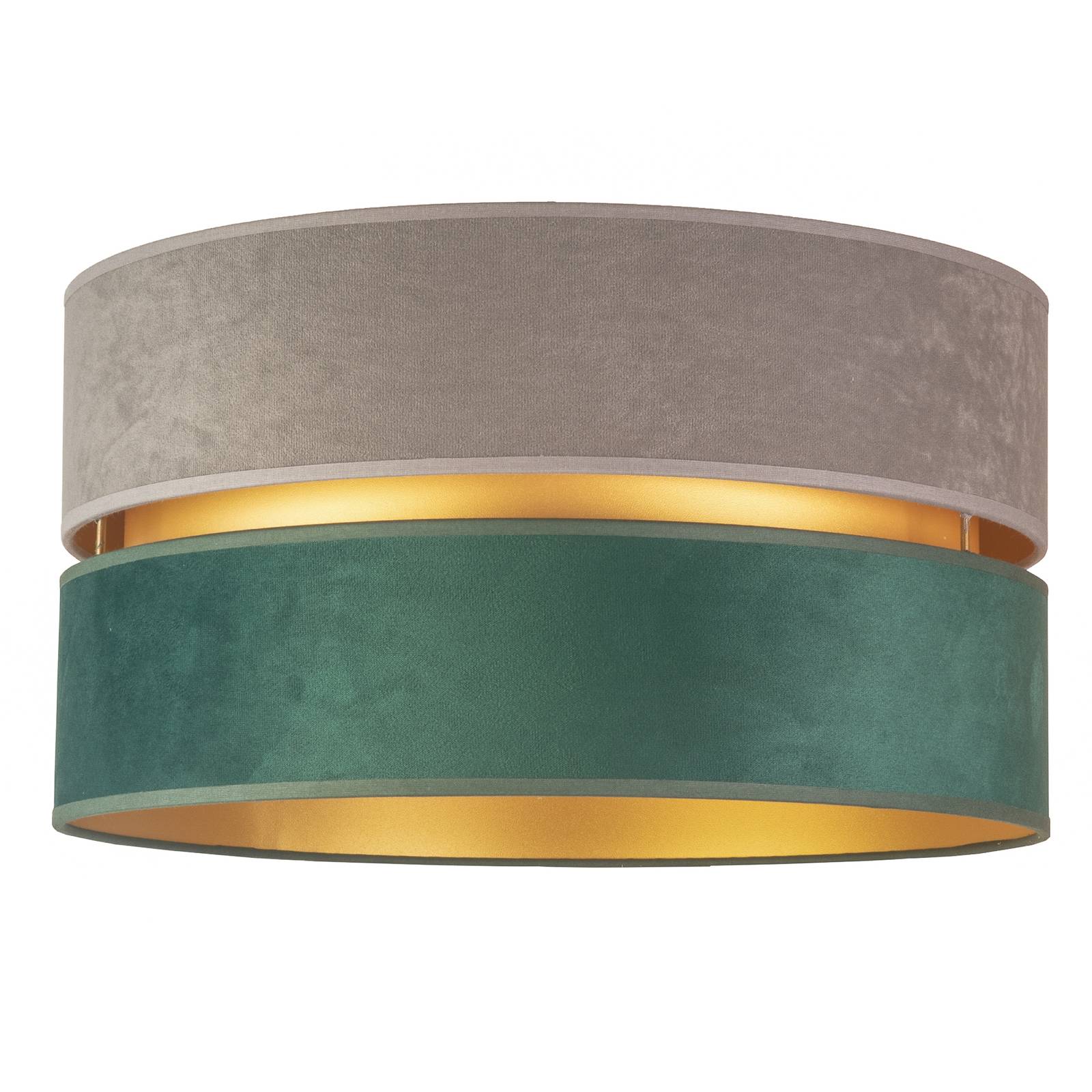 Euluna Kattovalo Golden Duo Ø60cm harmaa/vihreä/kulta - kattolamppu - kattovalaisin - lamppu Olohuoneen/ruokailutila harmaa, tummanvihreä, kulta