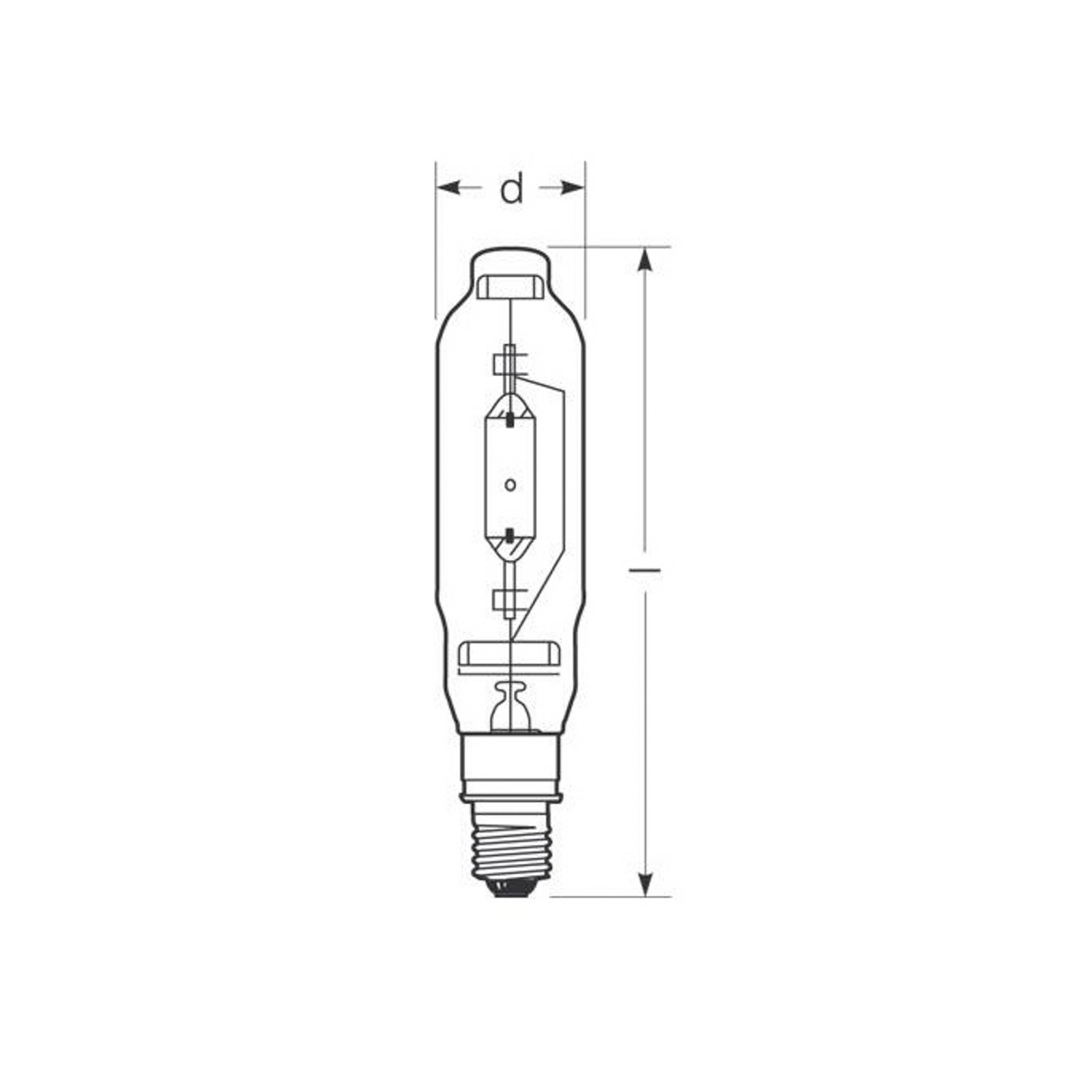RADIUM metal halide lamp E40 2000W HRI-T N/I 4,300K