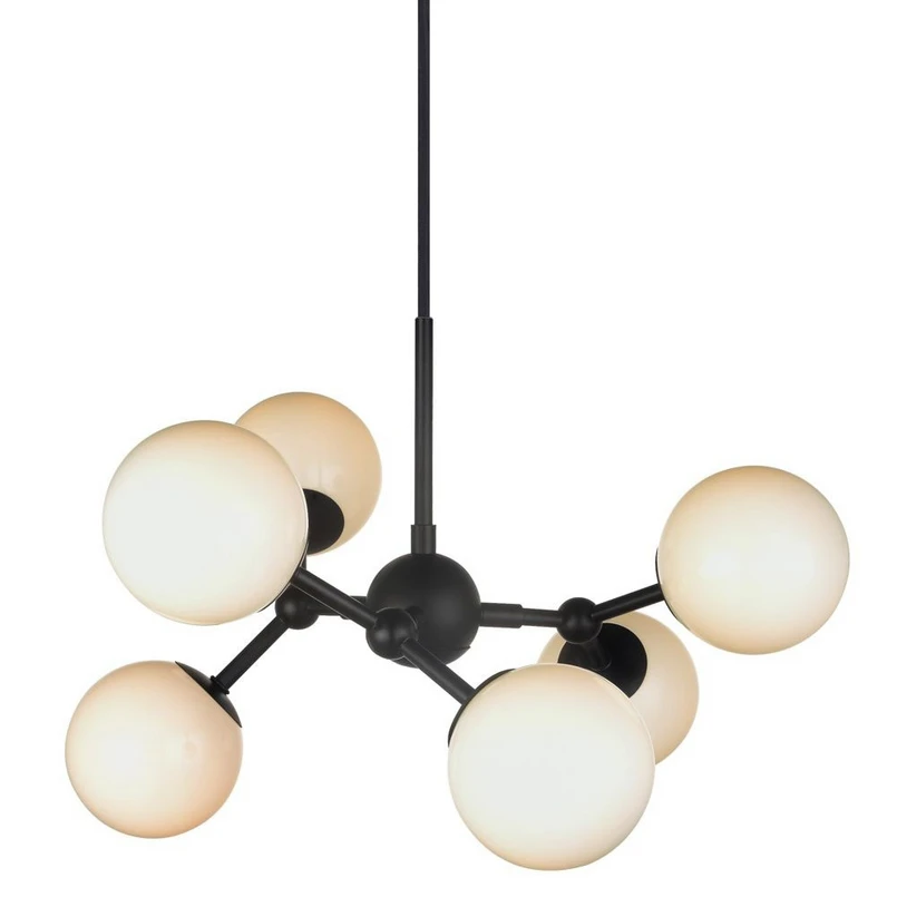 Halo Design - Atom 6 Pendelleuchte Black/Opal