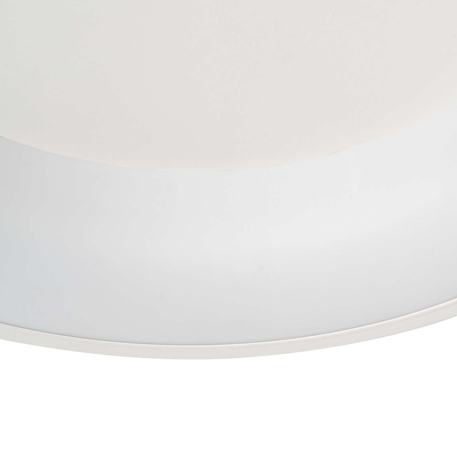 Plafonnier LED Lucande Samvel, Ø 38,4 cm, blanc, fer