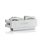 Eutrac 3-phase electrical longitudinal connector silver