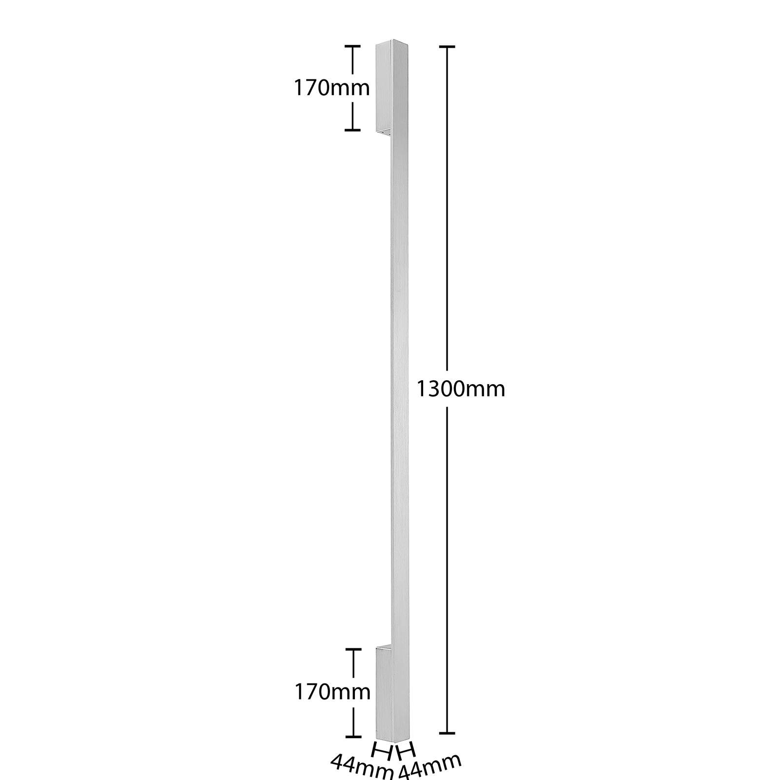 Arcchio Ivano LED-Wandleuchte, 130 cm, alu