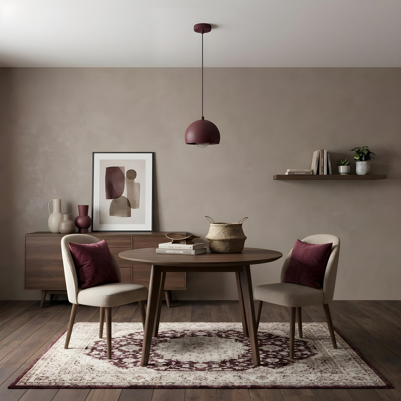 Sool hanging light, dark red, Ø 15 cm, 1-bulb, metal, E27 Sool hanging light, dark red, Ø 15 cm, 1-bulb, metal, E27