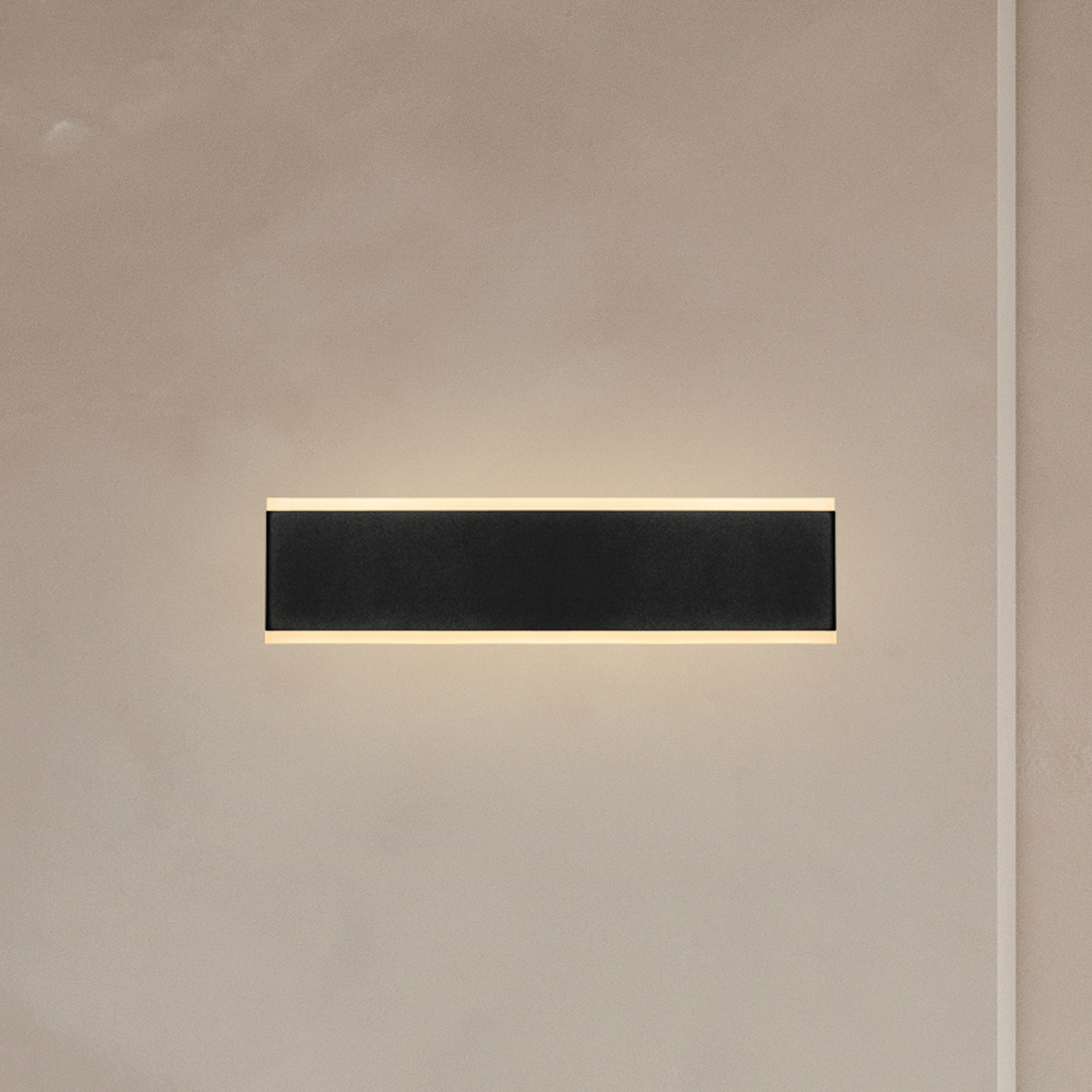 Mantra Iluminación LED zidna svjetiljka Nelson, širina 30,5cm, crna, CCT, gore/dolje - Dnevni boravak/blagovaonica - crno - Aluminij