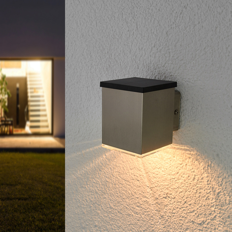 Applique solaire LED Tyson, angulaire transparente