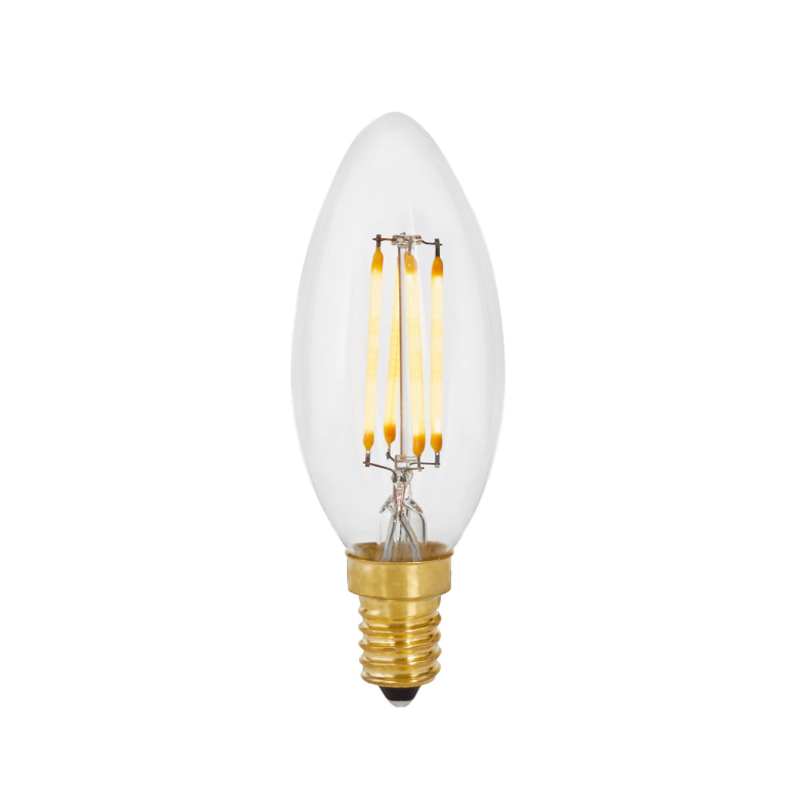 Tala Bombilla LED, vela, E14, 4 W, 2.200 K, transparente, atenuable.