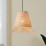 Висяща лампа Aycliffe с абажур от ратан, Ø 30 cm