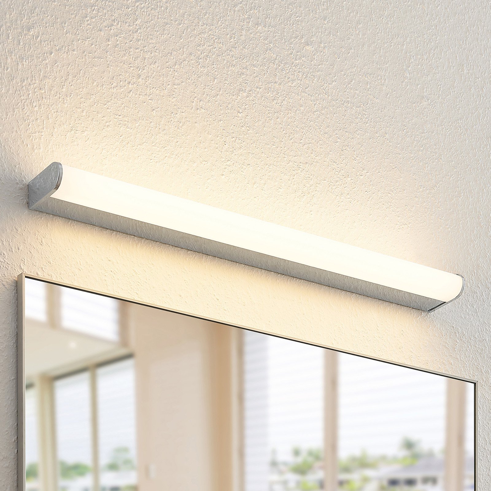 Arcchio Ecaterina LED bathroom wall lamp, 70 cm, for Bathroom, aluminium, iron, acrylic, 16 W, energy efficiency: A+, W: 69.9 cm, H: 3.9 cm