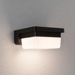 Paulmann LED wandlamp Isleen, 230 V + Solar, zwart, 16 cm