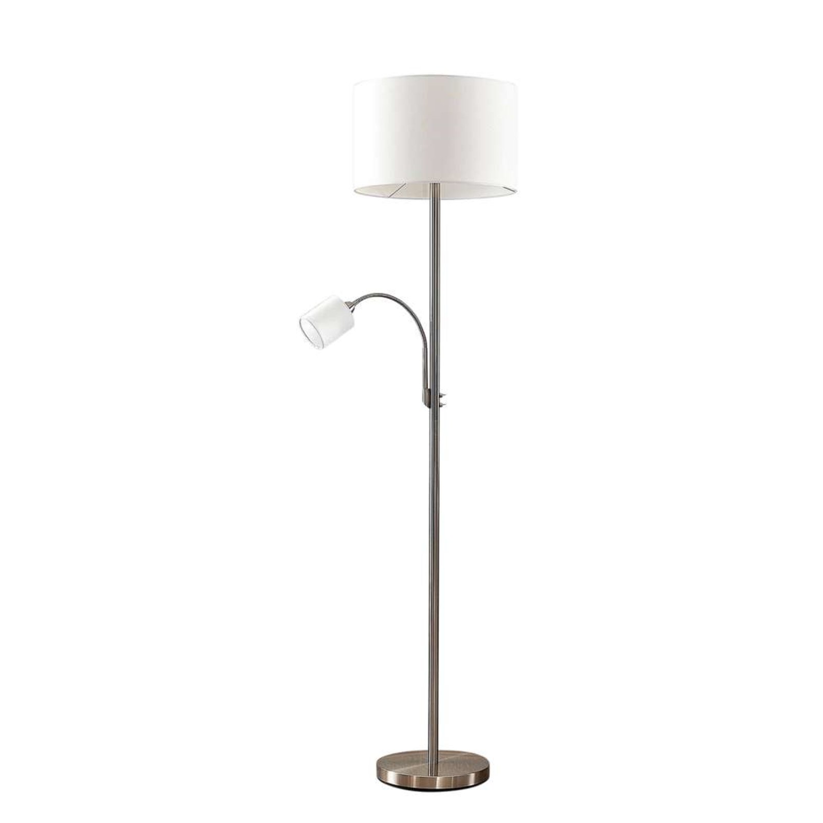Jaileen Gulvlampe White/Nickel - Lindby