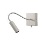 Væglampe Ojos, creme, læselampe, justerbar, 33 cm, G9