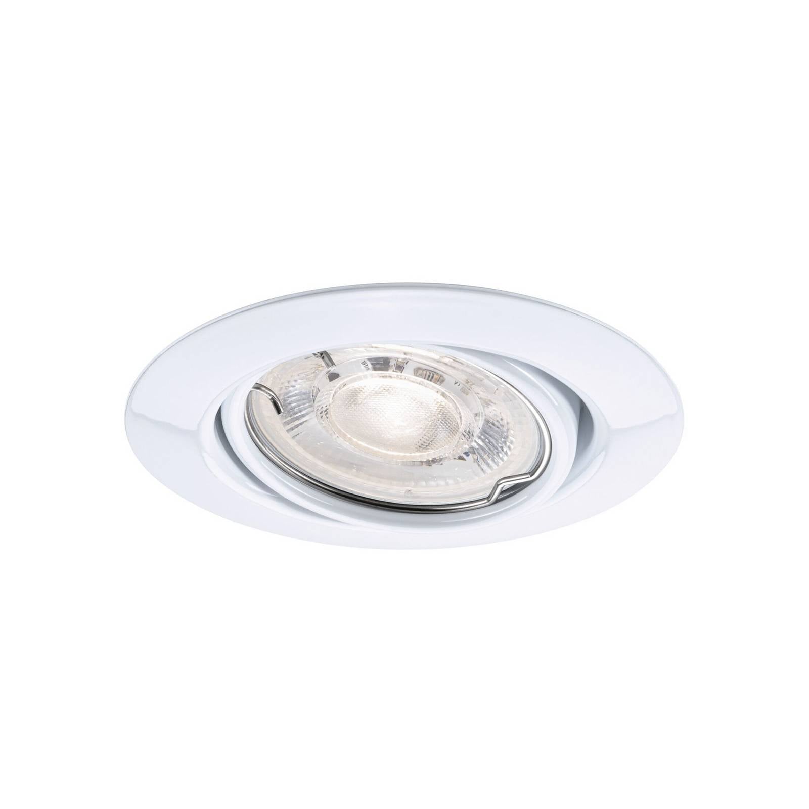 Paulmann – spot wpuszczany BASE, biały, 9 cm, 4,9 W, 827, z regulacją kąta