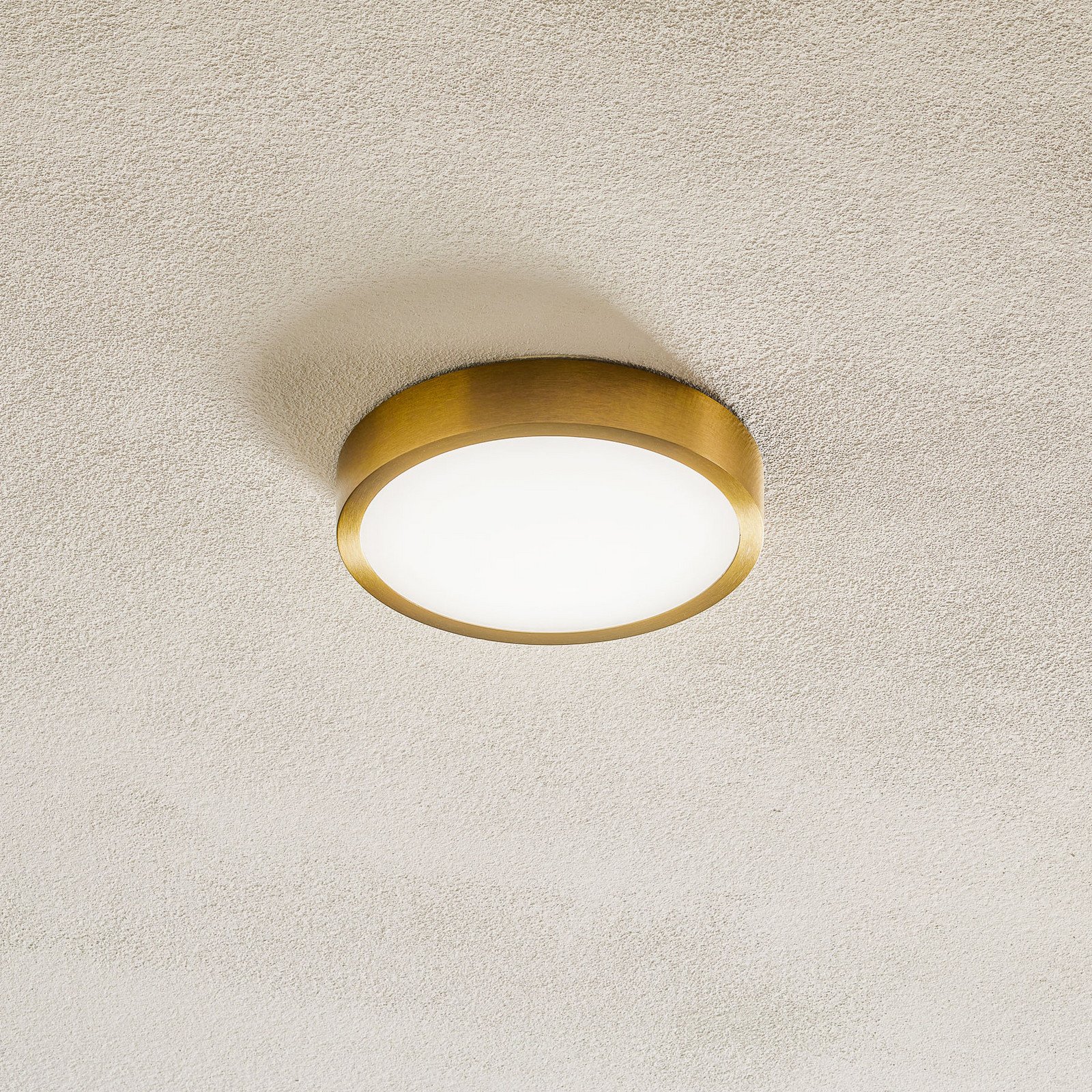 ORION Plafonieră Bully LED cu aspect patinat Ø 14 cm - Camera de zi / sufragerie - modern - alamă antic - Metal