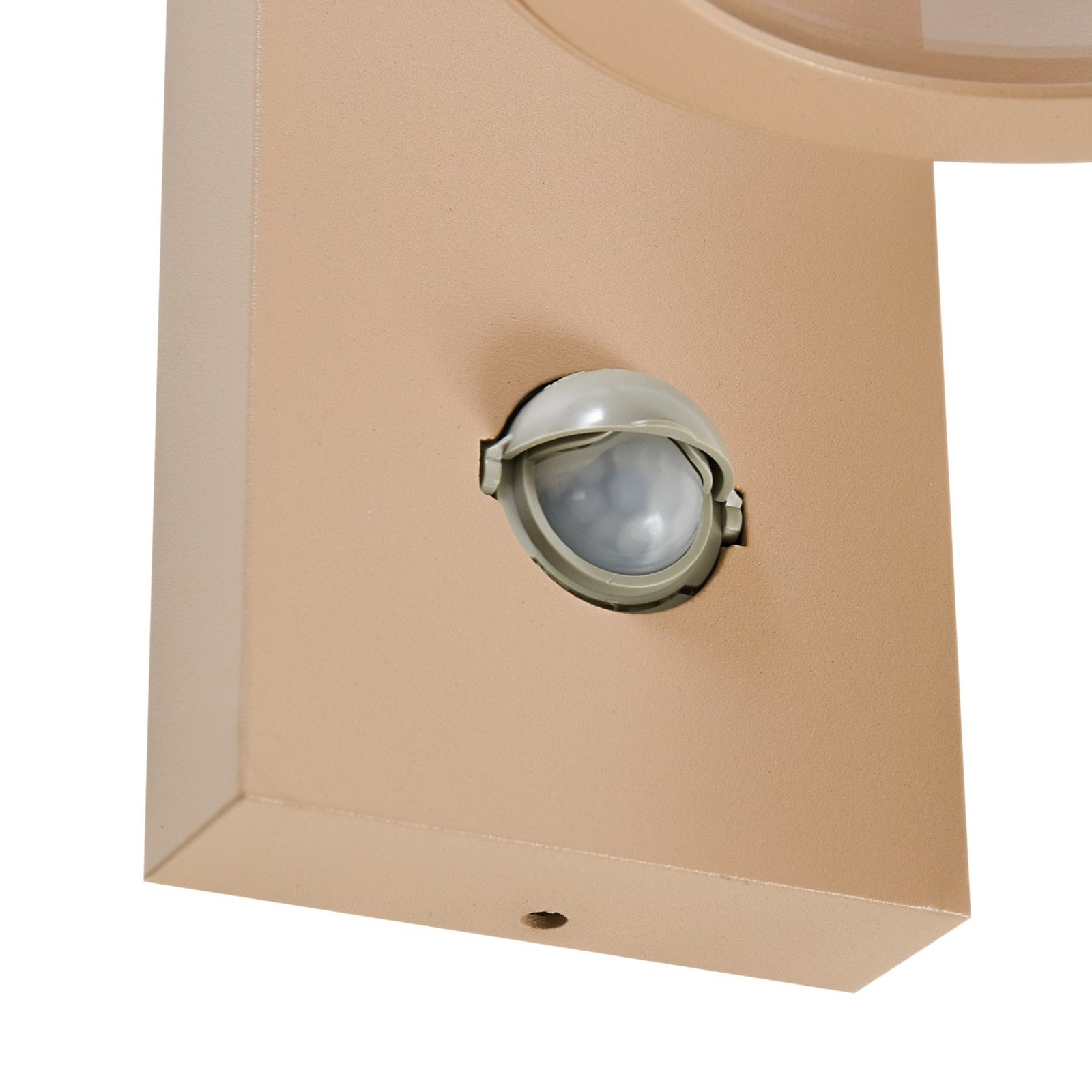 Lindby Außenwandleuchte Yrene, 20 cm, beige, Sensor